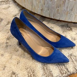 J. Crew Blue Suede Heels